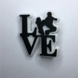 5/$10 Love skateboarding crocs charm jibbitz